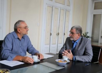 Calvo se reunió con el ministro de Seguridad Rubén Rimoldi