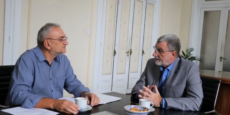 Calvo se reunió con el ministro de Seguridad Rubén Rimoldi