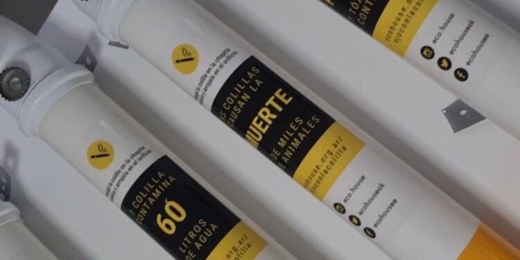 Campaña para disminuir el arrojo de colillas en la vía pública