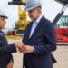 Perotti y Giuliano recorrieron las obras en el Puerto de Santa Fe