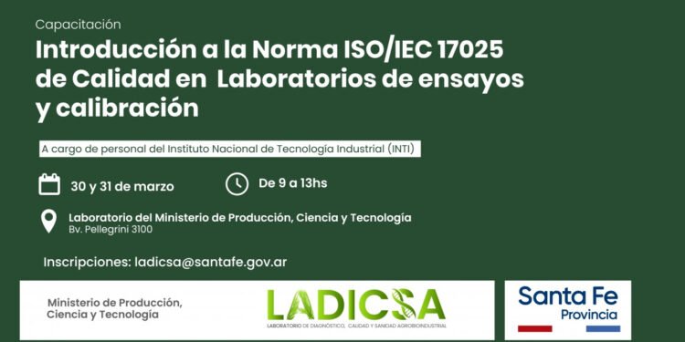 Organizan una capacitación en Calidad en Laboratorios de ensayos y calibración