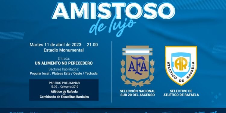 La selección Sub-20 del Ascenso jugará este martes en Rafaela