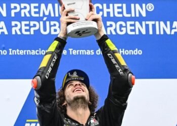 Carrera con lluvia Moto GP en Termas: Bezzecchi se movió como pez en el agua