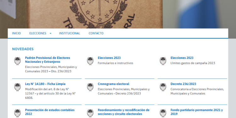 Ya está publicado el Padrón Provisional de Electores para las elecciones provinciales, municipales y comunales