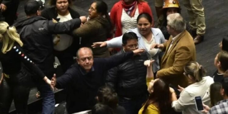 Video: legisladores a las trompadas dentro del Congreso de Bolivia