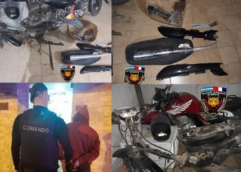 Menor descubierto con partes de una motocicleta