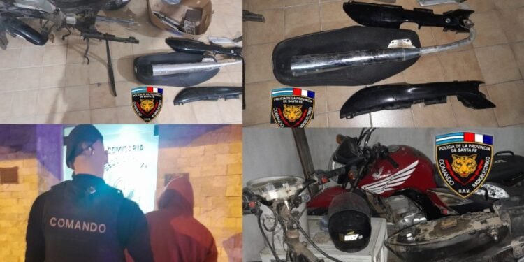 Menor descubierto con partes de una motocicleta