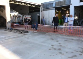 Castellano visitó obras de infraestructura en el Corralón
