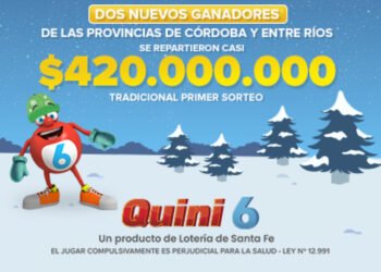 ¡DOS APOSTADORES SE REPARTIERON CASI $420 MILLONES EN EL QUINI 6!