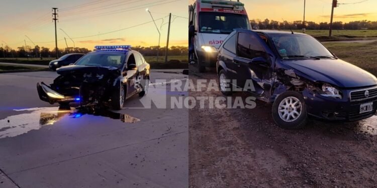 Accidente de tránsito con un patrullero involucrado