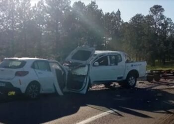 En Corrientes Dos personas fallecieron tras un choque frontal sobre la Ruta Nacional 12