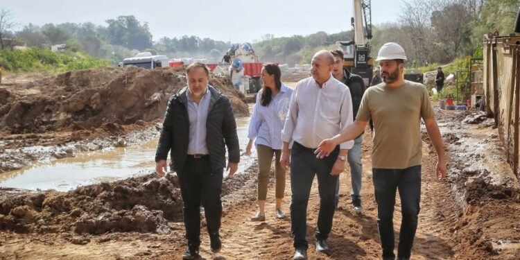 Trabajos de estabilización de la cascada del Arroyo Saladillo