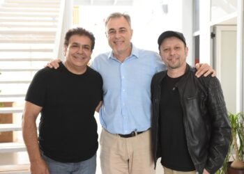 Luis Castellano se reunió con los autores del tango “La Perla del Oeste”