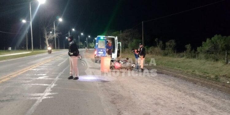 Motociclista lesionado tras colisionar con un perro