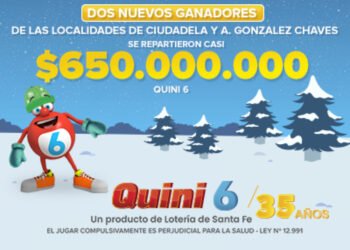 ¡DOS APOSTADORES SE REPARTIERON CASI $650 MILLONES EN EL QUINI 6!
