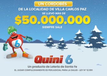 UN CORDOBÉS SE LLEVÓ MÁS DE $50 MILLONES EN EL QUINI 6