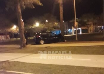 Estanislao del campo y Vieytes: una mujer terminó con su auto contra un árbol