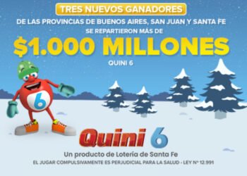 TRES APOSTADORES SE REPARTIERON MÁS DE $1.000 MILLONES EN EL QUINI 6