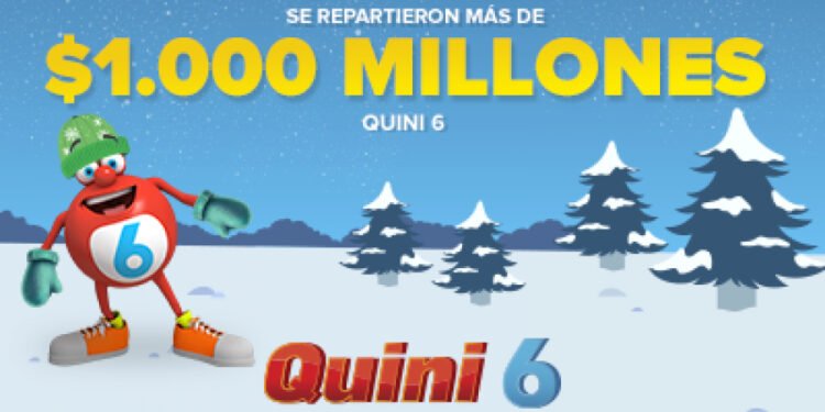 TRES APOSTADORES SE REPARTIERON MÁS DE $1.000 MILLONES EN EL QUINI 6