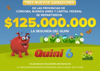 ¡TRES APOSTADORES SE REPARTIERON $125 MILLONES EN EL QUINI 6!