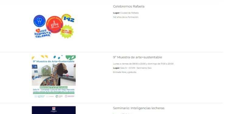 «Me lo agendo»: Conocé los eventos de este fin de semana en Rafaela