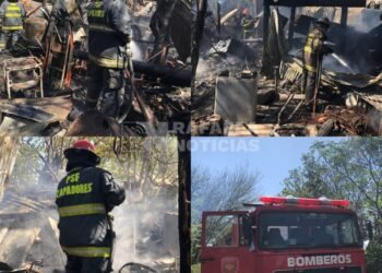 Asentamiento Sur: incendio total de una vivienda