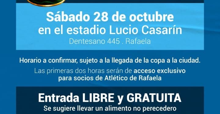 Copa del Mundo FIFA en Rafaela: cuándo y dónde se podrá ver