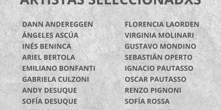 Se dieron a conocer los artistas seleccionados para la Bienal Rafaela 2023