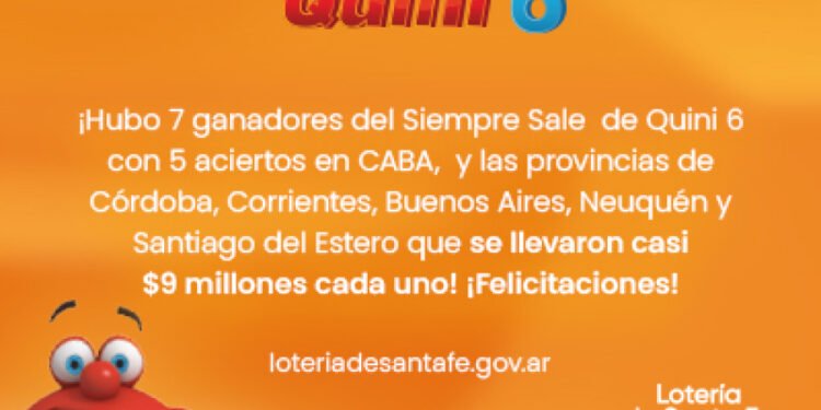 ¡NUEVOS MILLONARIOS CON EL SIEMPRE SALE DEL QUINI 6!