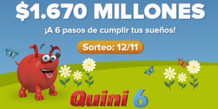 ESTE DOMINGO SE VIENE UN POZO DE $1.670 MILLONES ESTIMADOS EN EL QUINI 6