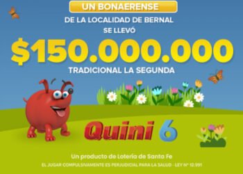 ¡UN APOSTADOR SE LLEVÓ $150 MILLONES EN EL QUINI 6!