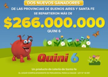 ¡DOS APOSTADORES SE REPARTIERON MÁS DE $266 MILLONES EN EL QUINI 6!