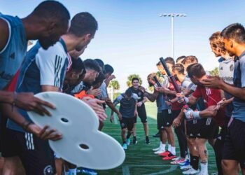 El homenaje del plantel de Inter Miami a Messi por el octavo Balón de Oro