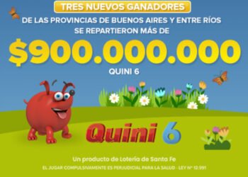 ¡TRES APOSTADORES SE REPARTIERON MÁS DE $904 MILLONES EN EL QUINI 6!