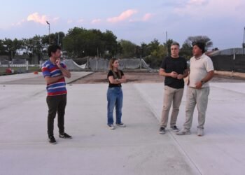 El playón del club Peñarol se encuentra en su etapa final