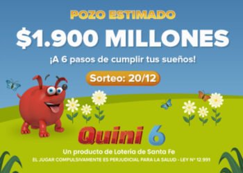 ¡ESTA NOCHE EL QUINI 6 OFRECERÁ UN ASOMBROSO POZO DE $1.900 MILLONES ESTIMADOS!