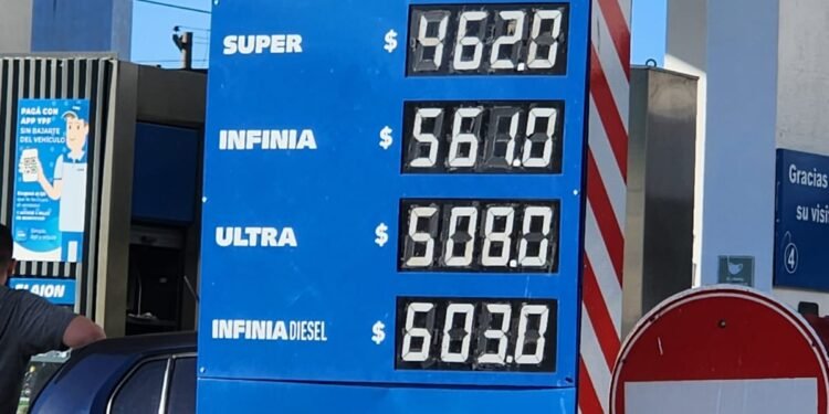 Los combustibles de YPF aumentaron 90 pesos por litro en Rafaela