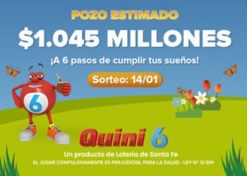 ESTE DOMINGO SE VIENE UN POZO DE $1.045 MILLONES ESTIMADOS EN EL QUINI 6