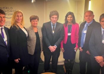 El Presidente se reunió en Davos con la titular del FMI, Kristalina Georgieva