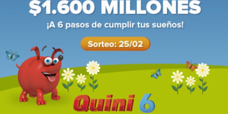 ESTE DOMINGO EL QUINI 6 PONE EN JUEGO UN POZO DE $1.600 MILLONES ESTIMADOS