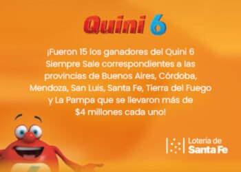 ¡FUERON 15 LOS GANADORES EN TODO EL PAÍS EN EL SIEMPRE SALE DE QUINI 6!