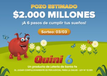 ¡QUINI 6 VACANTE! SE VIENE UN POZO ESTIMADO DE $2.000 MILLONES!