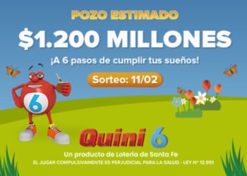 ESTE DOMINGO EL QUINI 6 PONE EN JUEGO UN POZO DE $1.200 MILLONES ESTIMADOS