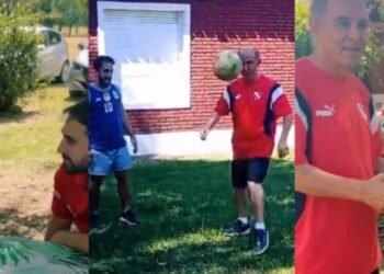 Asado, jueguitos y anécdotas: Ricardo Bochini cayó a una despedida de soltero