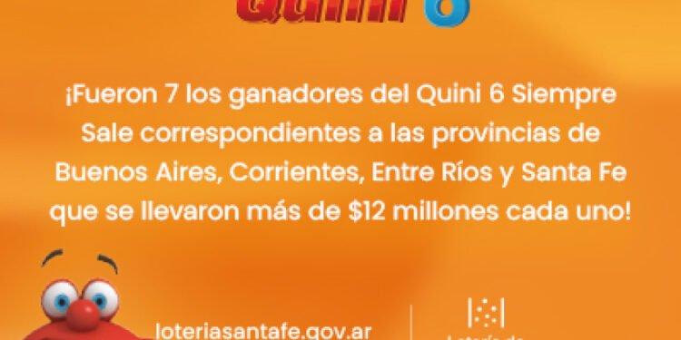 ¡HAY NUEVOS GANADORES EN EL SIEMPRE SALE DE QUINI 6!
