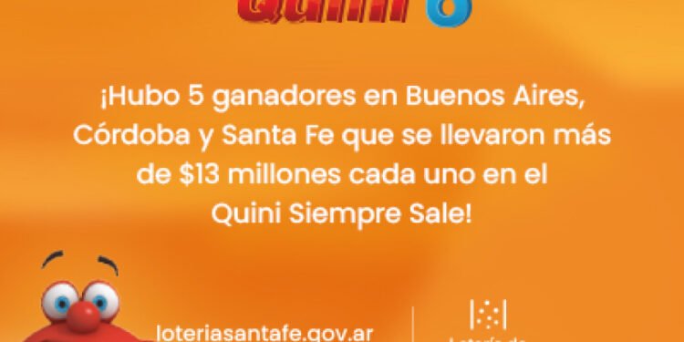 EL SIEMPRE SALE DE QUINI 6 TUVO 5 GANADORES EN TODO EL PAÍS