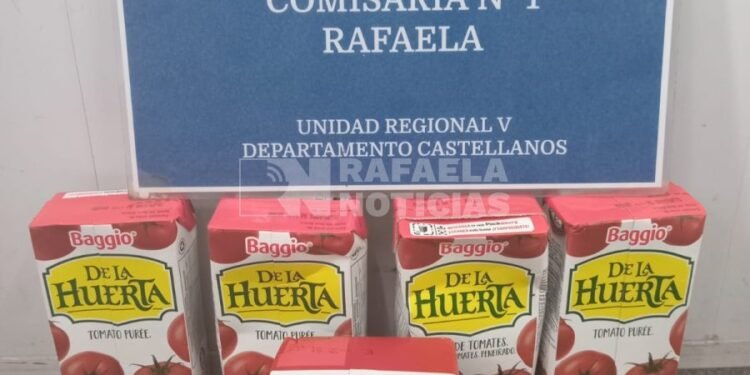 Quedó detenido por robar cajas de puré de tomate