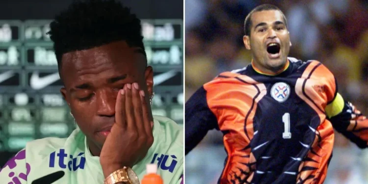 «Cada vez me siento más triste» Vinicius lloró en conferencia de prensa por el racismo y Chilavert salió al cruce