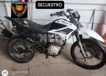 Sunchales: hallaron una moto sumergida en un canal