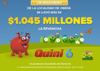 ¡UN APOSTADOR SE LLEVÓ MÁS DE $1.045.600.000 EN EL QUINI 6!